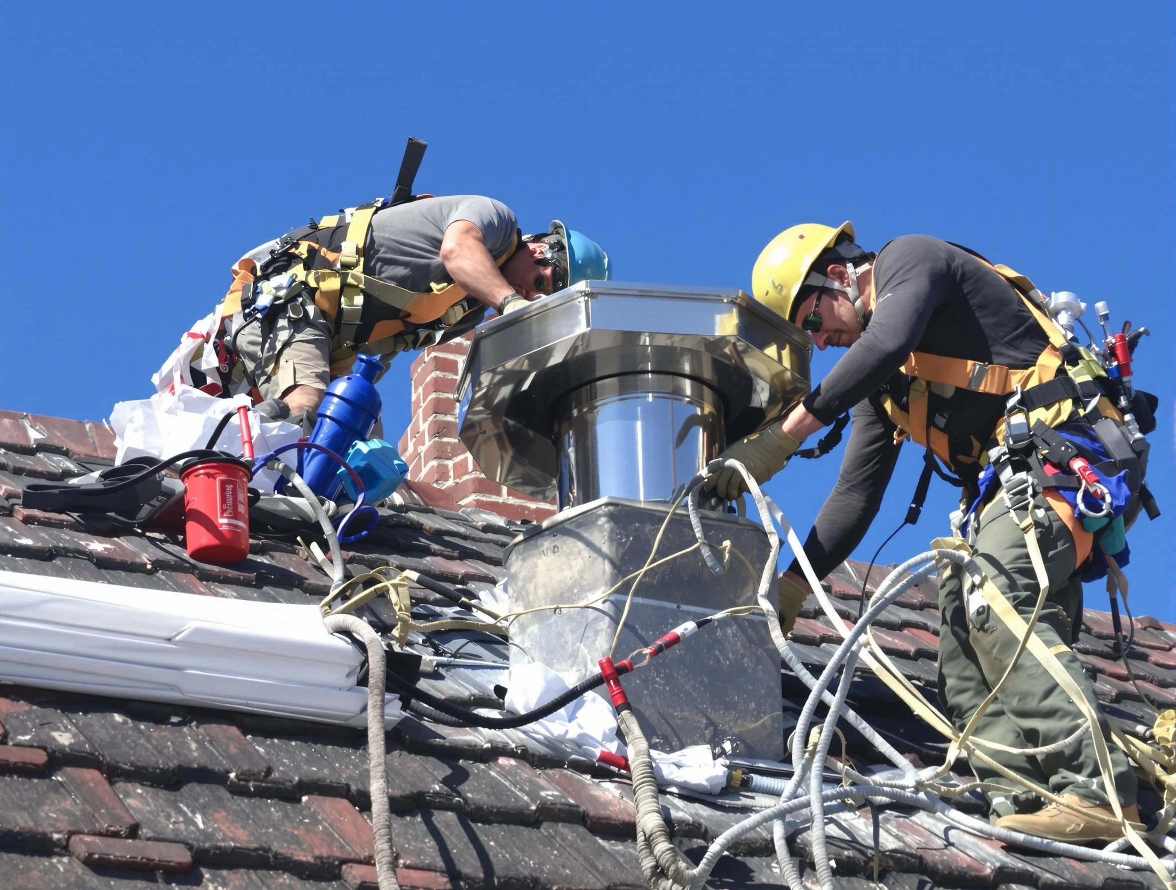 Protective chimney cap installed by Mesa Chimney Sweep in Mesa, AZ