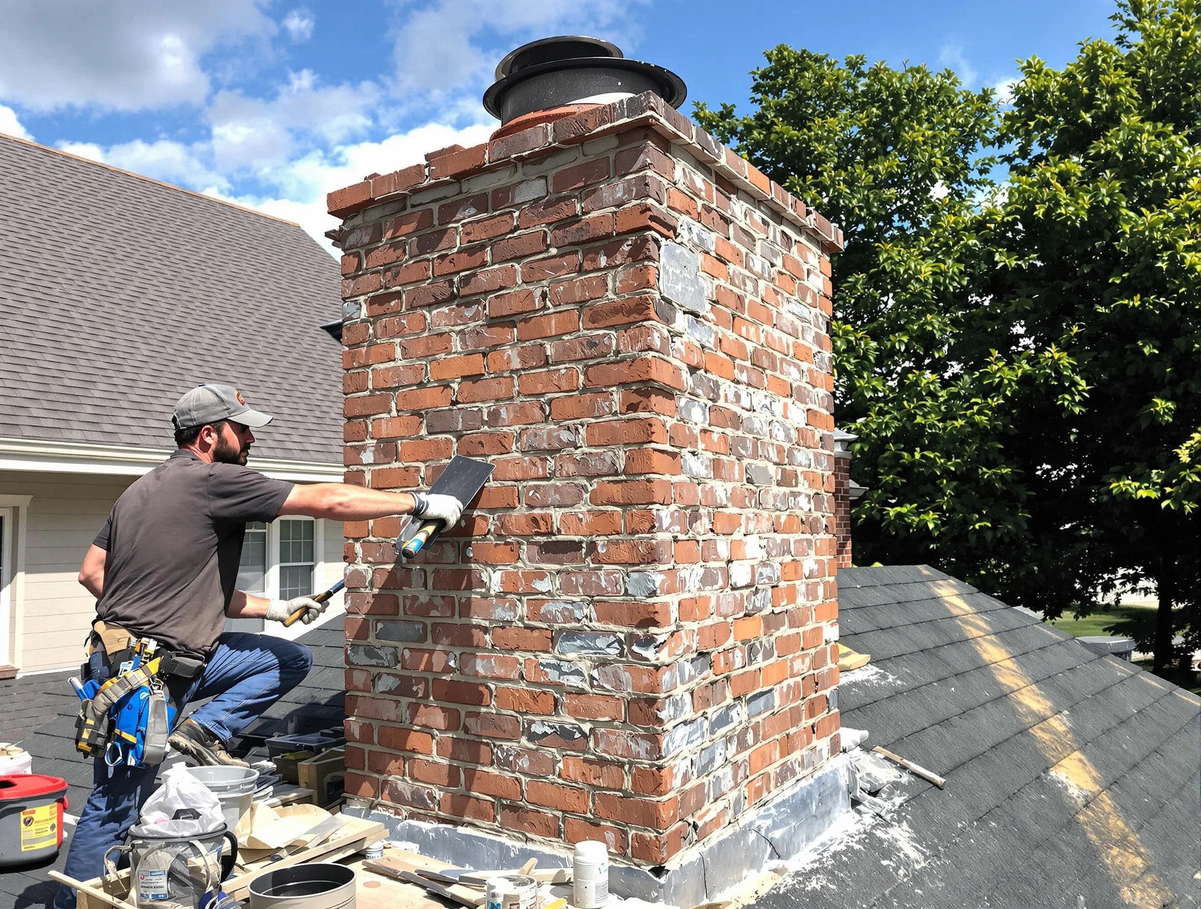 Completed chimney rebuild by Mesa Chimney Sweep in Mesa, AZ