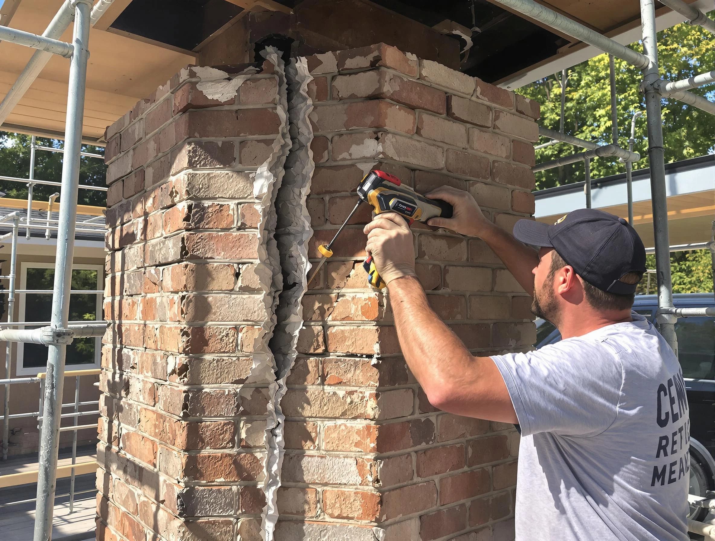 Mesa Chimney Sweep technician performing chimney repair in Mesa, AZ