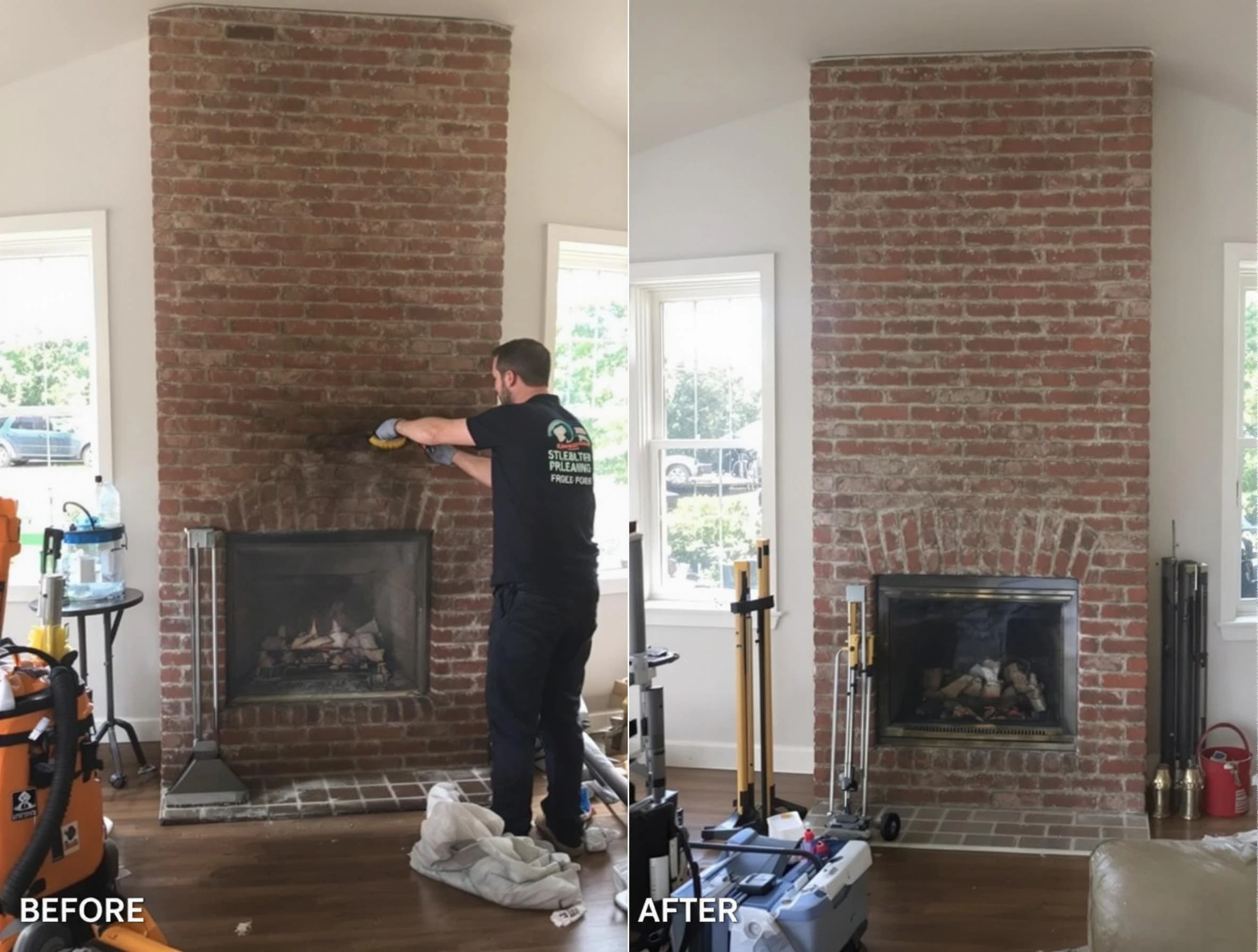 Finished chimney sweeping service by Mesa Chimney Sweep in Mesa, AZ