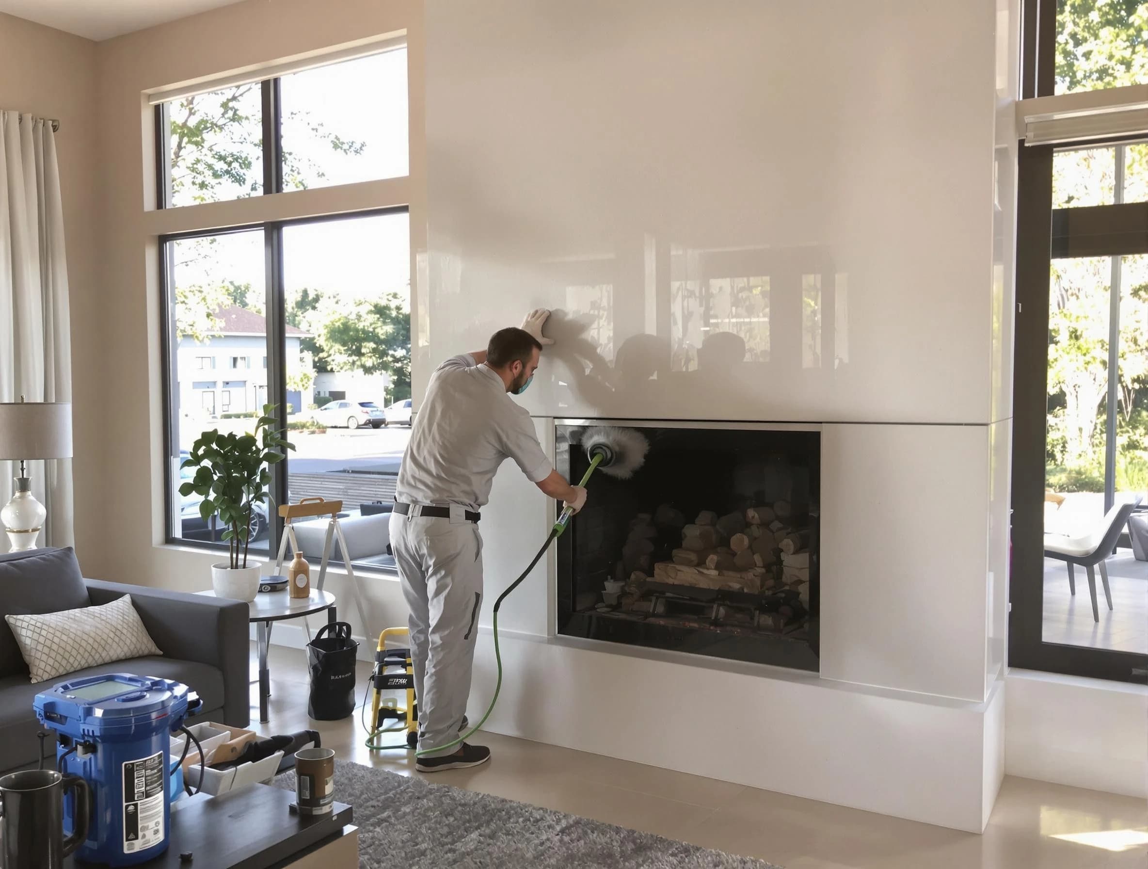 Mesa Chimney Sweep performing thorough soot removal in Mesa, AZ