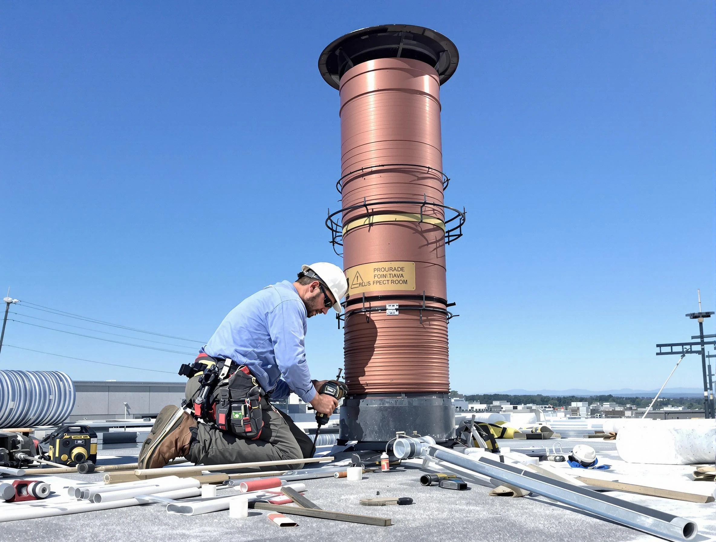 Installed chimney liner by Mesa Chimney Sweep in Mesa, AZ