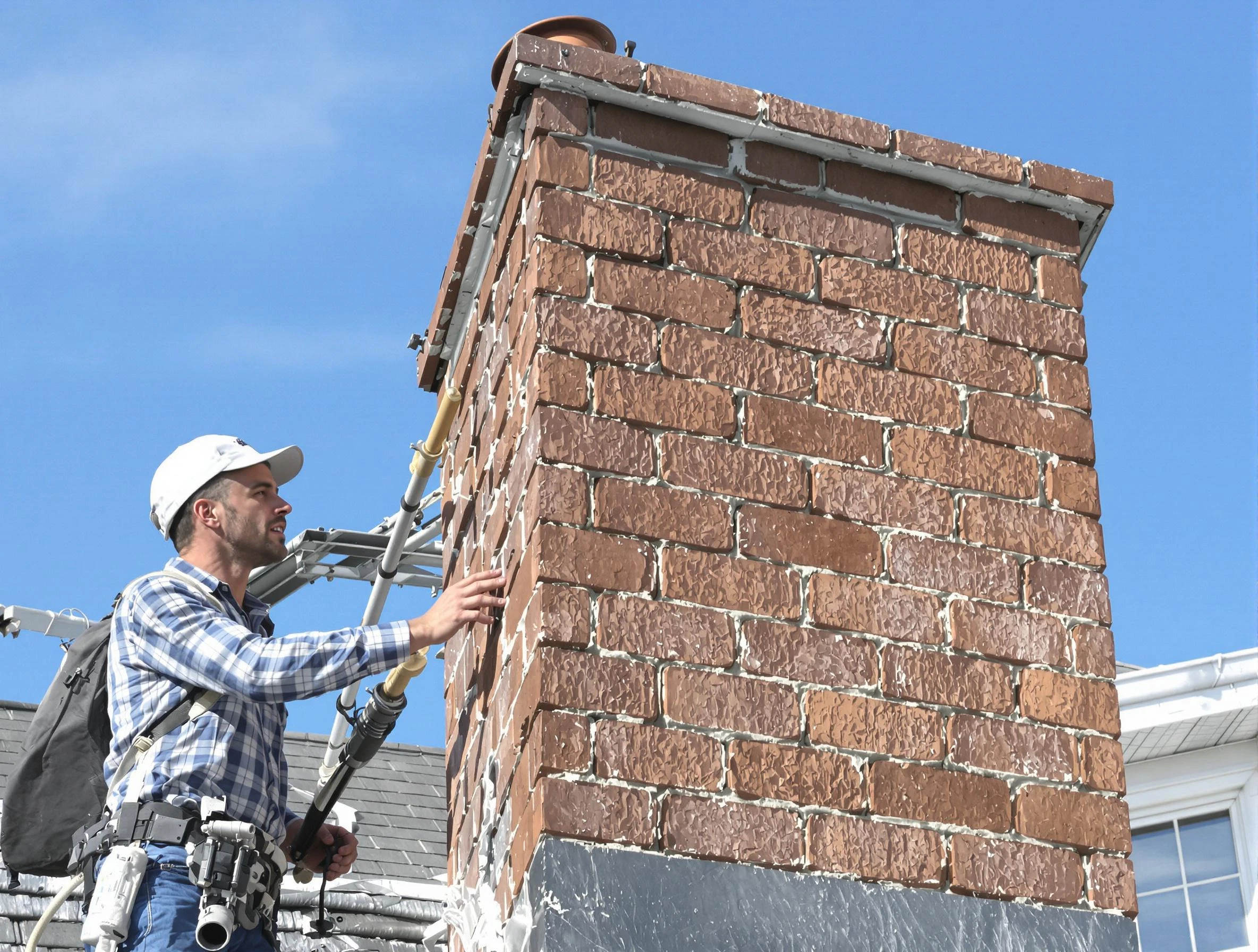 Brickwork for a chimney rebuild by Mesa Chimney Sweep in Mesa, AZ