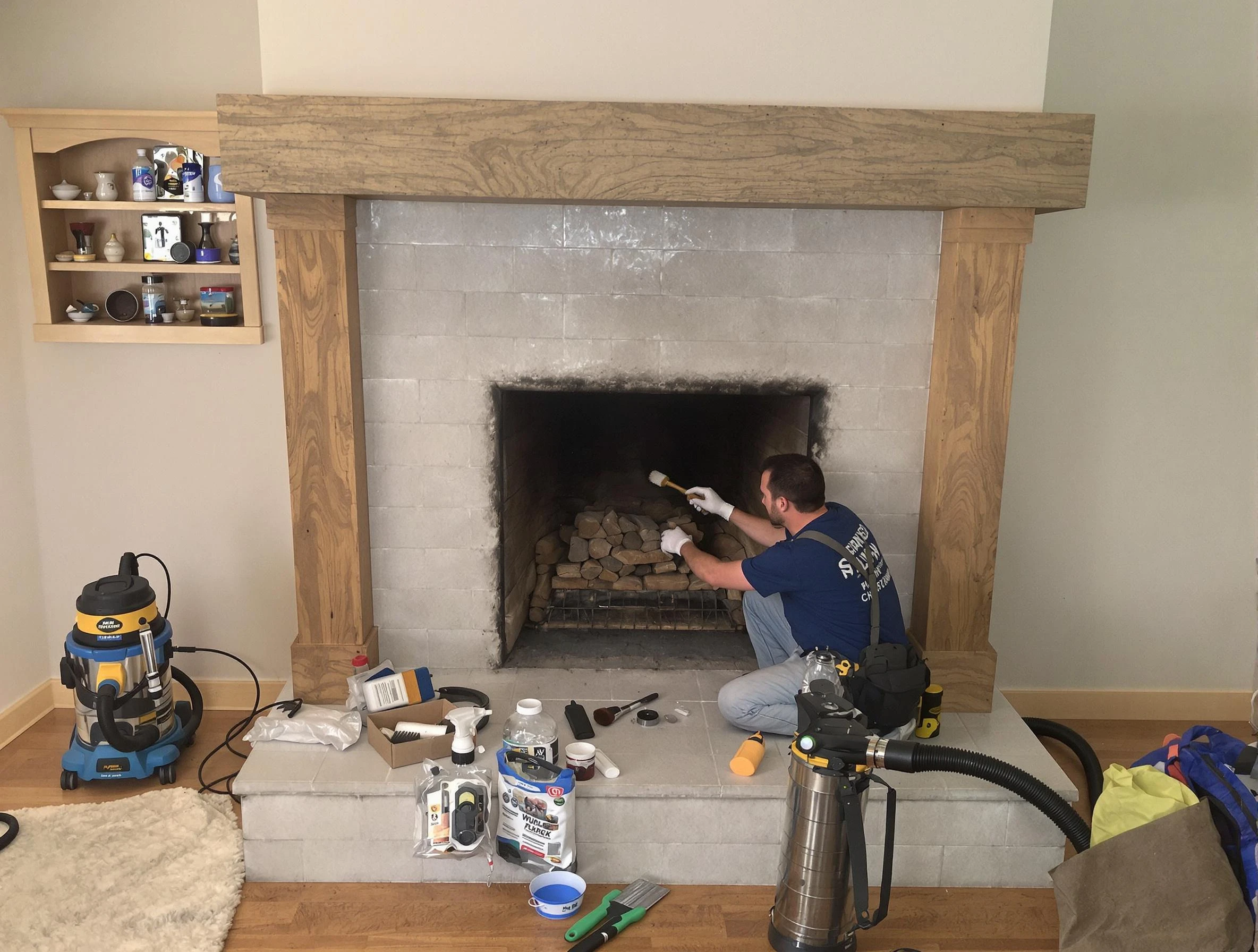Detailed creosote removal process by Mesa Chimney Sweep in Mesa, AZ