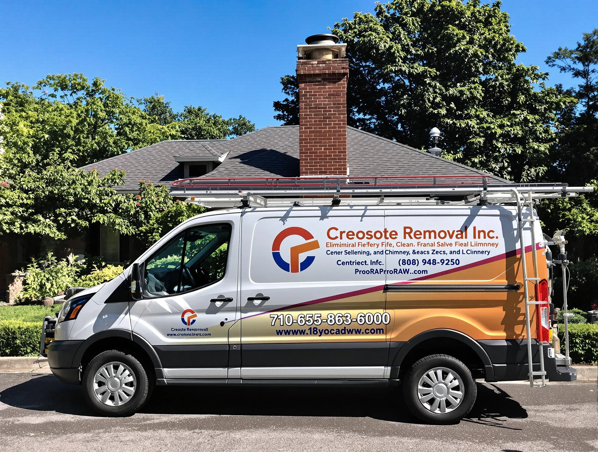 Mesa Chimney Sweep technician removing creosote safely in Mesa, AZ